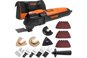 YIQIYIBO Utensile Multifunzione Oscillante, 300W Strumento Oscillante con 6 Velocità Variabili,11000-21000RPM Multiutensile Oscillante Kit, 3° Angolo di Oscillazione Multimaster