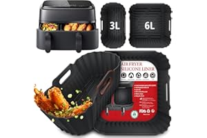 ‎PETHREE PETHREE Silikonowa akcesoria frytkownicy do Philips - 2 szt. wkłady do Airfryer Dual Basket 3000 (NA350/00) i Steam Airfryer 5000 (NA550/00) | Kompatybilne wkłady silikonowe 9L