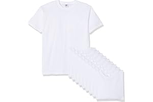 Fruit of the Loom Herren T-Shirt Valueweight, 10er Pack, Weiß (weiß), X-Large