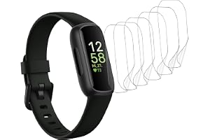 nvskvd 6 stycken hydrogelfilmer för Fitbit Inspire 3 | HD TPU skärmskydd flexibel, reptålig skyddsfilm, hög känslighet touch, skärmskydd