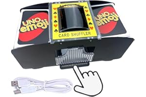 TCOINERY Playing Cards Shuffler for 1-2 Decks Pokers USB/Battery Operated Casino Automatic Card Shufflers Electric Poker Shuffling Machine for UNO Card Game Night