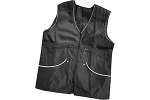 Gralara Gilet da addestramento per Cani Abbigliamento da addestramento per Cani Gilet Estivo Multifunzionale con Cerniera Cappotto Resistente Gilet da, Nero, M