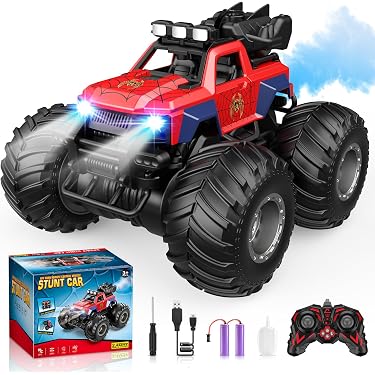Voiture Télécommandée Spider Braxel - Jouet RC Fun Pour Enfants 3-10 Ans Avec Lumières LED - Cadeau Garçon Fille