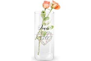 Merclix Oma Geschenk Weihnachten Blumenvase Geschenke für Oma zu Weihnachten Vase Deko Geschenk Oma Geburtstag Geschenk für Oma Geburtstag von Enkel Enkelin