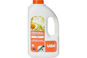Vax Original Pet 1.5L Carpet Cleaner Solution, Stain Remover Shampoo, Citrus Burst Scent, Neutralises Pet Odours, 1-9-142054, White