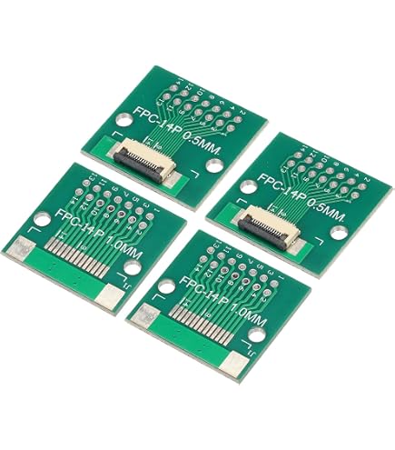 Lot De 4 Connecteurs FFC/FPC 20 Broches 0.5mm Vers 2.54mm - Adaptateur PCB Pour Câbles Plats, Téléviseurs LCD, Réparations électroniques