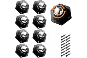 HASLED 8er-Set Schwerlast-Möbelrollen selbstklebend - 360° drehbar, Maximale Belastung: 300 kg | für Möbel, Küchengeräte & Aufbewahrungsboxen | Kugelrollen Mini mit Edelstahlkugeln