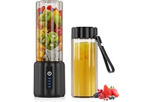 ‎COKUNST COKUNST Tragbarer Mixer Smoothie Maker to go, Leistungsstarker 22000 U/min Smoothie Mixer mit 6 Rostfreien Klingen, 500 ml Mini Standmixer mit Reise-Deckel für Küche, Fitnessstudio, Büro