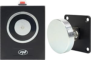 Elettromagnete per la porta aperta PNI EM50KG, Fail Safe, montaggio a parete, forza di apertura 50 kg, 12/24 V, nero