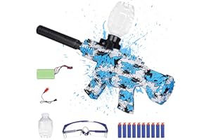 TOWWOO Gel Blaster, Blaster À Boules de Gel électrique, Pistolet Splash Ball, 10 Fléchettes et Lunettes de Protection, Pistolet Jouet pour Jeux de tir en équipe en Plein Air（sans Perles absorbantes）