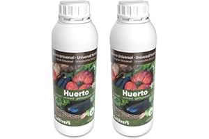 CULTIVERS Fertilizante Líquido para Huerto Ecológico de 2x1L Abono para Hortalizas 100% Orgánico y Natural. Mejor Sabor, Mayor Calidad, Potencia el Crecimiento y Aumenta la Cosecha