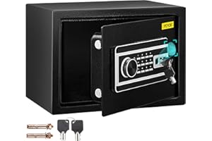 VEVOR Caja Fuerte de Seguridad con Huella Dactilar 22L Caja Fuerte Antirrobo del Hogar 34,5 x 24,5 x 21 cm Huella Digital Contraseña Llave WiFi Abierto del Hotel de Oficina en Casa Caja de Seguridad
