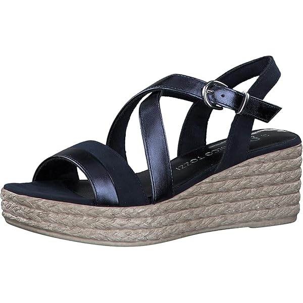 Sandali Con Tacco A Zeppa MARCO TOZZI Donna - Pelle Elegante, Cinturino Regolabile - Made In Italy - Foto 11