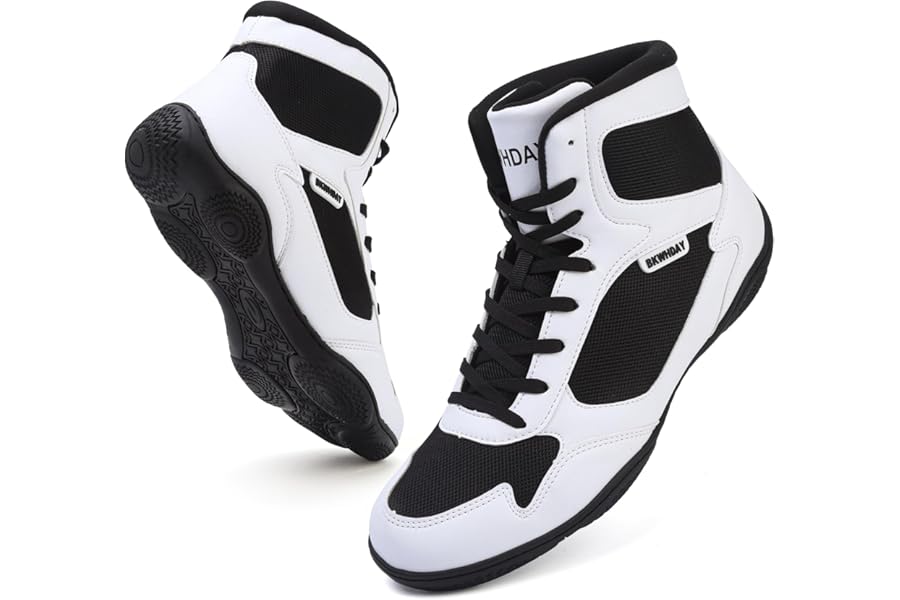Bravover Wrestling Shoes High Top Pro Wrestling & Boxing Shoes for Men Women