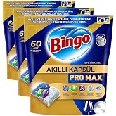 Bingo Akıllı Kaps&uuml;l Pro Max Bulaşık Makinesi Deterjanı Tableti 60'lı 3l&uuml; paket