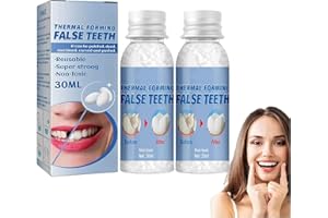 OWSEN Nuevo gránulos de reparación de dientes, dientes perdidos o rotos, kit de reparación de dientes, kit de llenado temporal de dientes, kit de reparación de dientes rotos para todos (2 piezas)