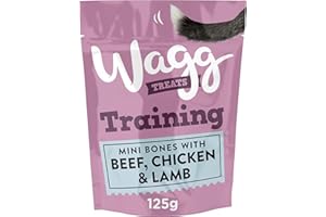 Wagg Training Beef, and Chicken Dog Treats 125g (Pack of 7) - Oven Baked (Package may vary)