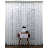Evdepo Home Broken White Extraforated Pleated Tulle Curtain 200 x 200 cm