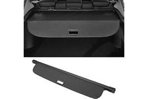 Motoforti Car Trunk Retractable Cargo Cover for Land Rover Discovery 5 (L462) 2017-2021 Retractable Rear Trunk Parcel Shelf, Canvas, Carbon Fiber Black