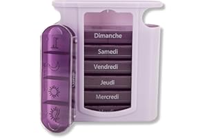 MEDIPILL - Tower Dose Pilulier Semainier Français et Néerlandais | Organisation Hebdomadaire des Médicaments | 7 jours | 4 Moments de Prise par Jour | 28 Compartiments | Une pièce | MED-S28T-V
