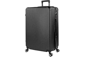 ITACA - Maletas Grandes De Viaje Rígidas Ligeras con 4 Doble Rueda 360° Maleta Grande 23 Kilos Alta Resistencia Maleta XL Duradera, Negro