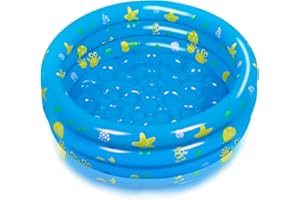 Jovicos Paddling Pool for Kids, Ocean Themed Inflatable Swimming Pool, 3 Ring PVC Non-slip Bath Tub Pools for Toddlers Children Family Outdoor Garden Backyard Water Game, 80CM x 30CM