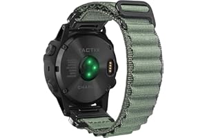 TORBOLLO Compatible avec les bracelets Garmin Fenix 6/Forerunner/Approach/MARQ/Quatix/D2, bracelet sportif en nylon robuste, G-Hook, fonction d'ajustement rapide, convient aux hommes et aux femmes