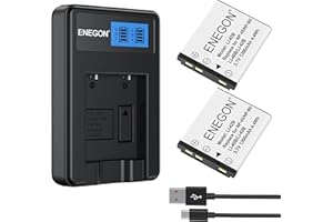 ENEGON NP-45 NP-45S zapasowa bateria (2 sztuki) i zestaw ładowarki USB do Fujifilm INSTAX Mini 90 i FinePix XP50 XP60 XP70 XP80 XP90 XP120 XP130 XP140 T350 T360 T400 T500 T510 T550 T55JX500 JX520