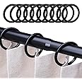 Coolty 32 anelli per tende da 40 mm, in plastica ABS, bianchi, anelli per tende, anelli fai da te per finestre, doccia, armadietti