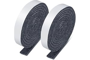 EODKSE 2 Stück Filzgleiter selbstklebend, 5mm dick, Möbelgleiter aus Filz (100cm x 2cm), schneidbar, stark haftend, Rutschfester Schutz für Stühle und Möbel,