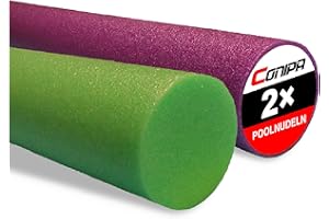 ‎CONIPA Conipa® - 2 x Schwimmnudeln im Set (160 x 7 cm) Kinder & Erwachsene (aus Schaumstoff) - Poolnudel & Pool-Spielzeug Set ab 3-10 Jahre (Made IN Europe) - Pool Wassernudel & Pool-Nudel