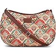 ZOUK 100% PeTA Approved Vegan Leather Mughal Art Multicolor Print Shoulder Bag for Women