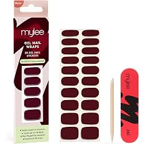 Mylee Gel-Nagelfolien Berries & Cream – 10 Designs, Kein UV-Licht Nötig, Hält Bis Zu 14 Tage