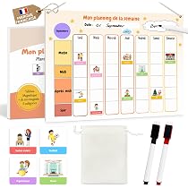 Calendrier Perpétuel Montessori J.A.D.E - Tableau Émotions Tissu Pour Enfant Dès 3 Ans