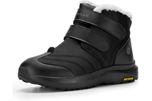 FitVille Winterschuhe Herren Extra Weit Winterstiefel Warme Gefütterte Schneestiefel mit Klettverschluss Rutschfest Stiefel Wasserdicht Outdoor Winter Boots für Breite Füße