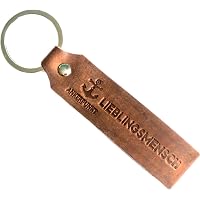 Tidero Schlüsselanhänger Aus Leder – Personalisiert Mit Gravur. Handmade In Germany, Wildleder-Optik, Mit Wunschtext