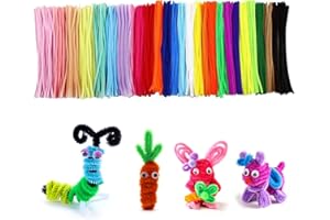 MIYUANGKJ MIYUANNGKJ 300 pk Pipe Cleaners for Craft 30mm Long Crafting Pipe Cleaners 27 Colour Chenille Stems Chenille Wire Flexible Pipecleaners for DIY Craft For Kids