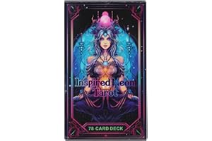 Iouyjiu 78-Piece English Neon Tarot Deck, Vibrant Oracle Cards for Beginners & Experienced Readers, Family-Friendly Fortune Telling Tool