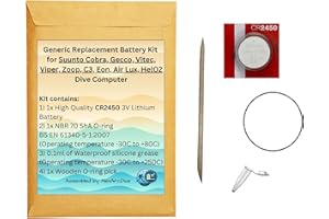 Generic Replacement Battery Kit for Suunto Cobra, Gecco, Vitec, Viper, Zoop, C3, Eon, Air Lux, HelO2 Dive Computer, Spare Service Set, assembled by Alex Arc Dive