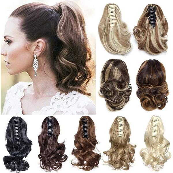 Lockiger Clip-in-Pferdeschwanz – 25 Cm, Künstliches Haar, Für Mehr Volumen & Länge