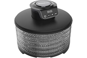 Melchioni Family | Essiccatore digitale TOWER, 5 ripiani regolabili, essiccazione di frutta, verdura, funghi 250W Alimentazione: 220-240V ~ 50/60Hz