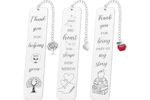 VIVAJOY Teacher Gifts for Women, 3PCS Teacher Appreciation Bookmark for Women Men,Teacher Thank You Gifts from Students