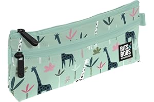 Grafoplás - Estuche Escolar Plano, 2 Bolsillos, 23x10cm, Compartimentos con Cremallera, Tiradores Fácil Apertura, bits & Bobs Pop Up Design