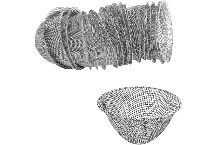 Lotsdonxia 40 Pcs Stainless Steel Tapered Mesh Filters – Reusable Gauzes Adjustable 19mm Pre-Cut Screens for Pipes, Funnels, and Smoke Filters
