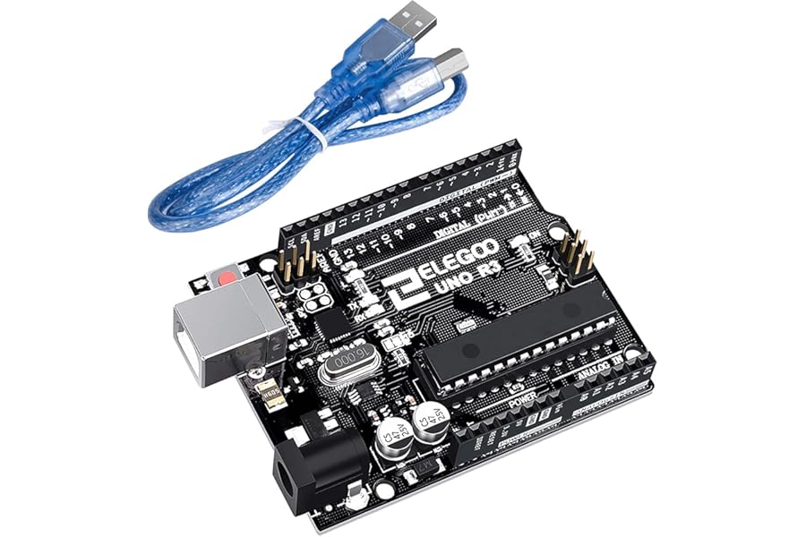 ELEGOO UNO R3 Board for Arduino with USB Cable(Arduino-Compatible) More Faster In Transfer Rates And Better At Storage And Operation