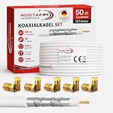 RedStar24 50 m Coaxial Cable SAT 135dB Digital | Class A+ | 5x Shielding for Ultra HD 4K DVB-S/S2, DVB-C/C2, DVB-T | Coaxial