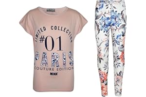 A2Z4KIDS A2Z 4 Kids Girls Top And Legging Set #01 Paris Limited Collection Couture Edition Printed Top & Stylish Floral Legging Outfit Set For Children Girls Age 7-13 Years