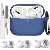EWEC AirPods Pro 2.Nesil Uyumlu Premium Silikon Kulaklık Kılıfı, Anc Delikli Yedek Silikon U&ccedil;ları (S,M,L) ve 3'&uuml; 1 Arada Blue