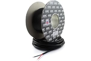 ANNTUK Round Twin 2 Core Cable 12v 24v Thin Wall Wire (29 AMP Rated 2.5mm²) 10 Metre