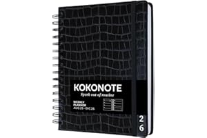 Kokonote - Agenda Semainier 2026 | Agenda 2025 2026 | Planner et Organiseurs | Lycée ou Étudiant, Weekly Planner (17 mois)